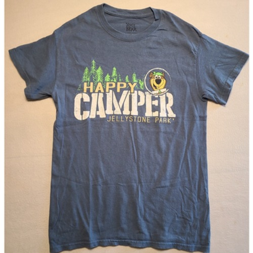 Yogi Bear Happy Camper Jellystone Park Mexico NY Graphic T Shirt Adult Small 80s